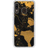 Black and Gold Scattered Marble Galaxy A20 Clear Case