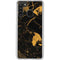 Black and Gold Scattered Marble Galaxy A21 Clear Case