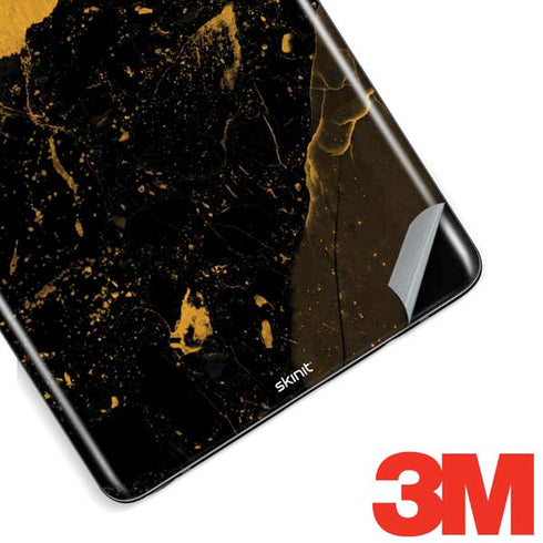 Black and Gold Scattered Marble Galaxy Note 8 Skin