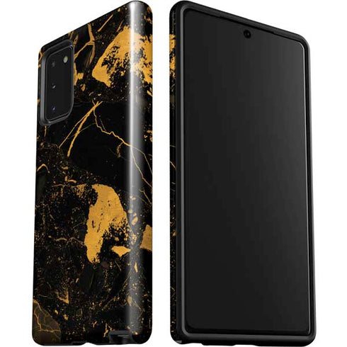Black and Gold Scattered Marble Galaxy Note20 5G Pro Case