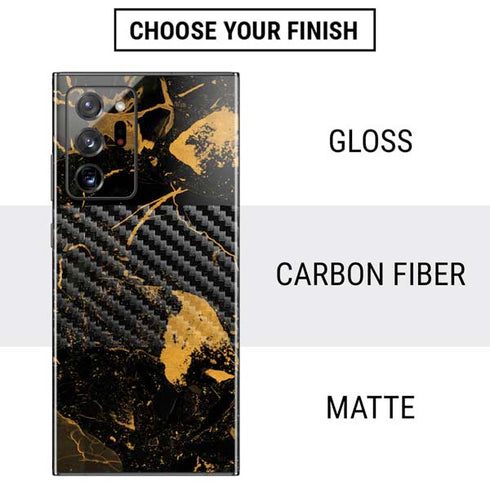 Black and Gold Scattered Marble Galaxy Note20 Ultra 5G Skin