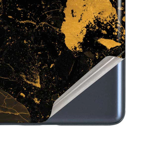 Black and Gold Scattered Marble Galaxy S20 Fan Edition Skin