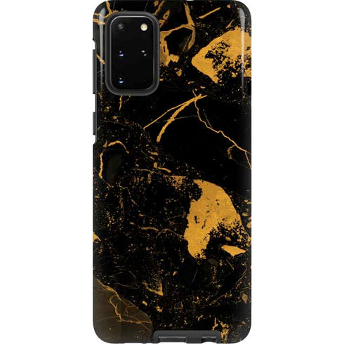 Black and Gold Scattered Marble Galaxy S20 Plus Pro Case