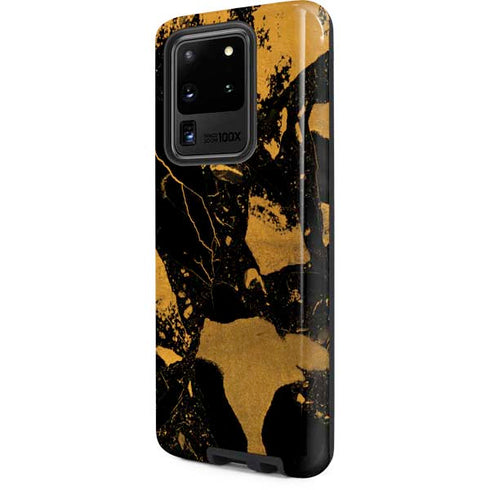 Black and Gold Scattered Marble Galaxy S20 Ultra 5G Pro Case
