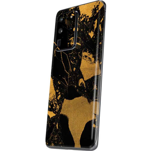 Black and Gold Scattered Marble Galaxy S20 Ultra 5G Skin