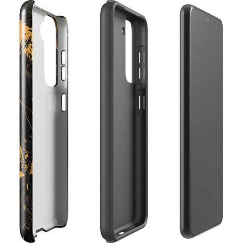 Black and Gold Scattered Marble Galaxy S21 Plus 5G Pro Case