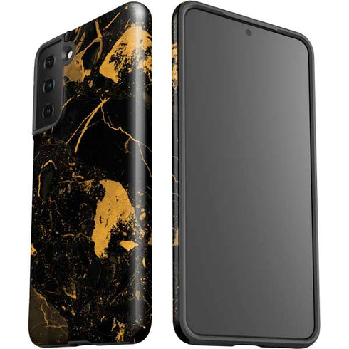Black and Gold Scattered Marble Galaxy S21 Plus 5G Pro Case