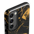 Black and Gold Scattered Marble Galaxy S23 Pro Case