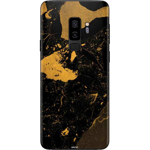 Black and Gold Scattered Marble Galaxy S9 Plus Skin