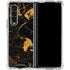 Black and Gold Scattered Marble Galaxy Z Fold4 5G Clear Case