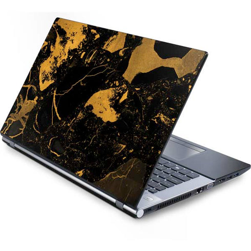 Black and Gold Scattered Marble Generic Laptop Skin