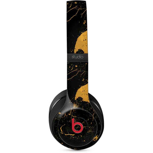 Black and Gold Scattered Marble Studio Wireless Skin