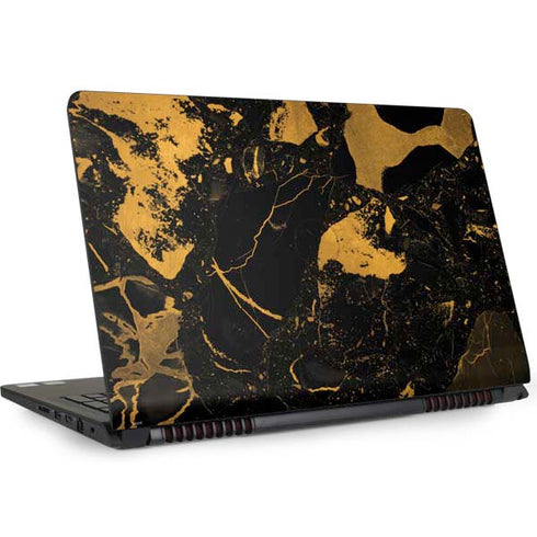 Black and Gold Scattered Marble Dell Inspiron Skin
