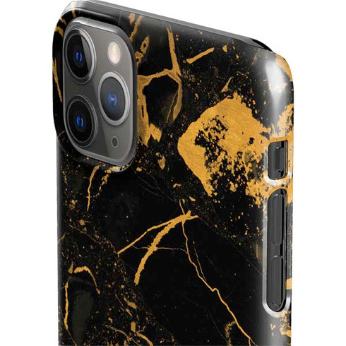 Black and Gold Scattered Marble iPhone 11 Pro Max Lite Case