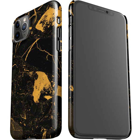 Black and Gold Scattered Marble iPhone 11 Pro Max Lite Case