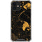 Black and Gold Scattered Marble iPhone 12 Clear Case