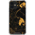 Black and Gold Scattered Marble iPhone 12 Clear Case