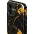 Black and Gold Scattered Marble iPhone 12 Impact Case