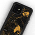 Black and Gold Scattered Marble iPhone 12 Mini Waterproof Case