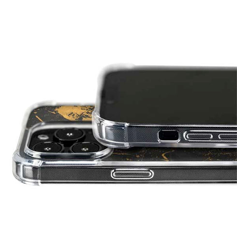 Black and Gold Scattered Marble iPhone 13 Pro MagSafe Case