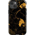 Black and Gold Scattered Marble iPhone 15 Impact Case