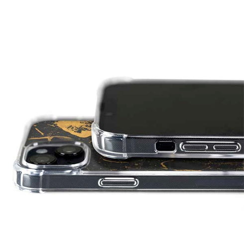 Black and Gold Scattered Marble iPhone 15 Plus MagSafe Case