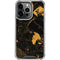 Black and Gold Scattered Marble iPhone 14 Pro Clear Case