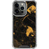 Black and Gold Scattered Marble iPhone 15 Pro Clear Case