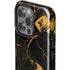 Black and Gold Scattered Marble iPhone 15 Pro Impact Case