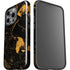 Black and Gold Scattered Marble iPhone 14 Pro Impact Case