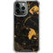 Black and Gold Scattered Marble iPhone 14 Pro Max Clear Case