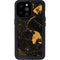 Black and Gold Scattered Marble iPhone 14 Pro Max Waterproof Case