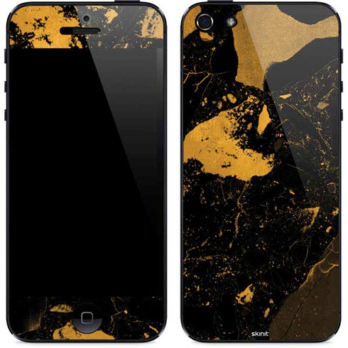 Black and Gold Scattered Marble iPhone 5/5s/5SE Skin