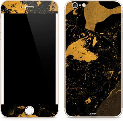 Black and Gold Scattered Marble iPhone 6/6s Plus Skin