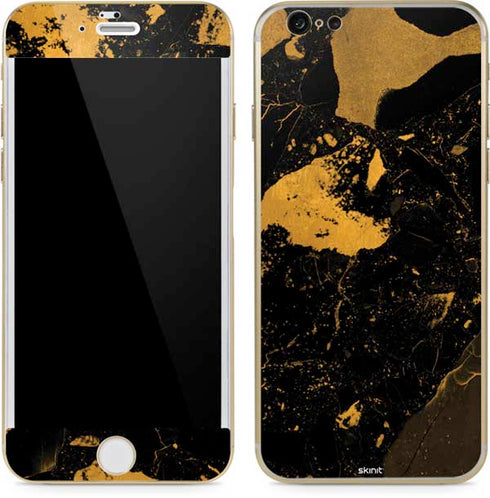 Black and Gold Scattered Marble iPhone 6/6s Skin