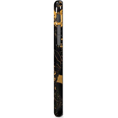 Black and Gold Scattered Marble iPhone 8 Pro Case