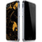 Black and Gold Scattered Marble iPhone SE (2nd & 3rd Gen) Clear Case