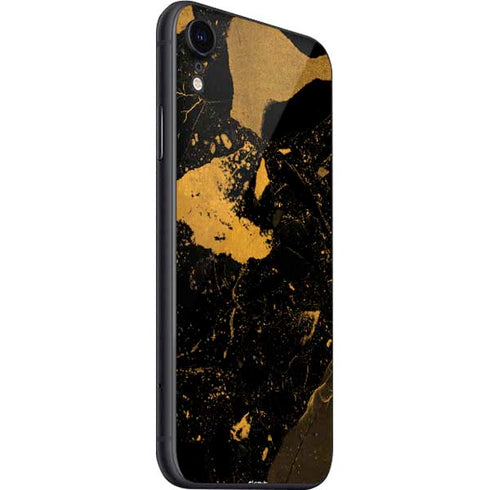 Black and Gold Scattered Marble iPhone SE (2nd & 3rd Gen) Skin