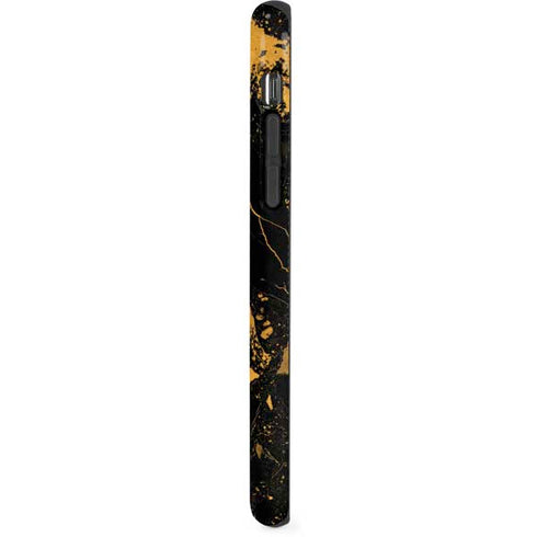 Black and Gold Scattered Marble iPhone X Pro Case
