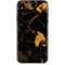 Black and Gold Scattered Marble iPhone X Skin