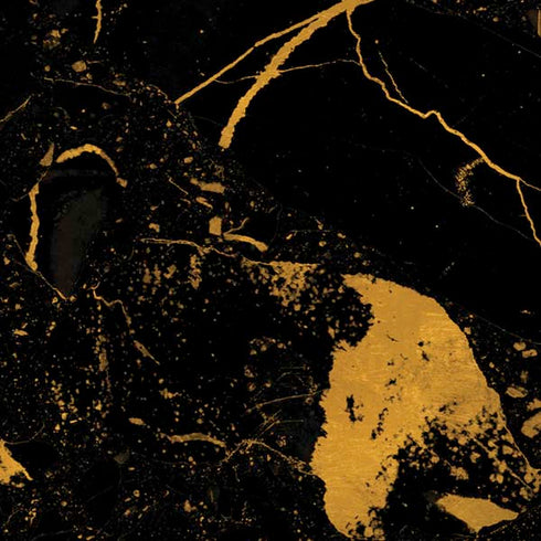 Black and Gold Scattered Marble iPhone X Skin