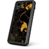 Black and Gold Scattered Marble iPhone XR Waterproof Case
