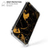 Black and Gold Scattered Marble iPhone XS Max Clear Case