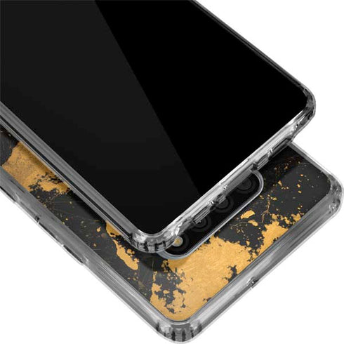 Black and Gold Scattered Marble LG Stylo 6 Clear Case