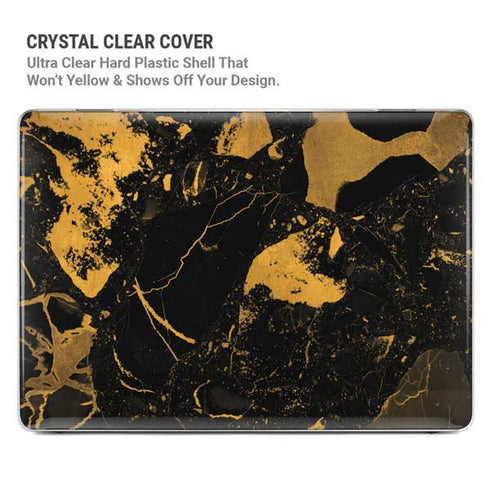 Black and Gold Scattered Marble MacBook Air 15in (2023-2025) Case plus Skin