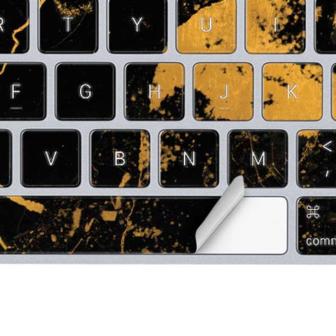 Black and Gold Scattered Marble Magic Keyboard Skin