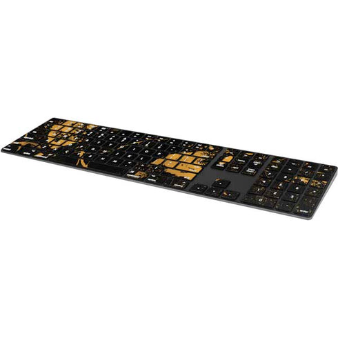 Black and Gold Scattered Marble Magic Keyboard with Numeric Keypad Skin
