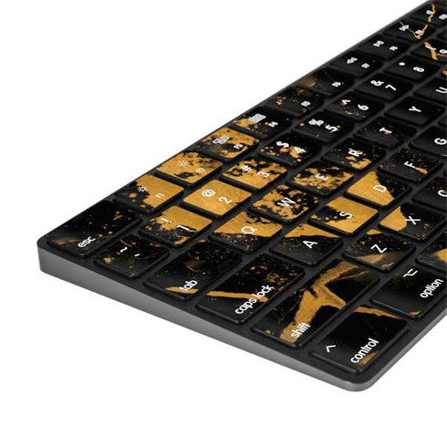 Black and Gold Scattered Marble Magic Keyboard with Numeric Keypad Skin