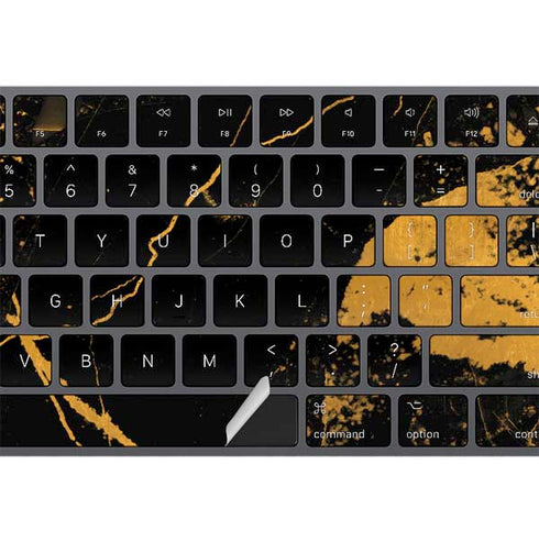 Black and Gold Scattered Marble Magic Keyboard with Numeric Keypad Skin
