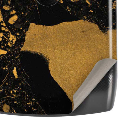 Black and Gold Scattered Marble Motorola RAZR Skin